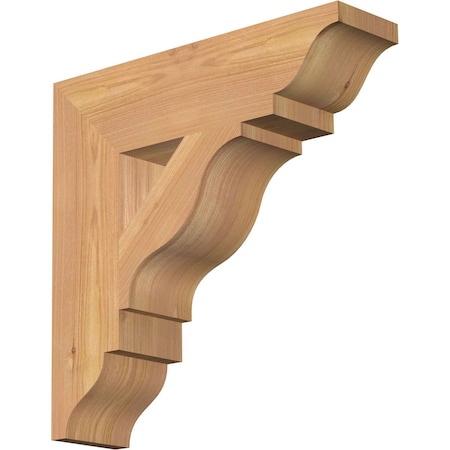 Ekena Millwork Funston Traditional Smooth Bracket, Western Red Cedar, 3 1/2"W x 14"D x 14"H BKT04X14X14FST01SWR